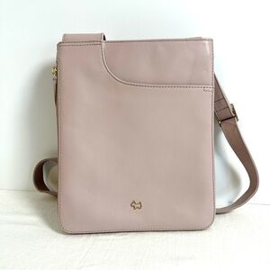 Radley London Leather Pocket Medium Zip-Around Crossbody- Prairie Pink